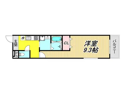 フジパレス阪急塚口駅東イースト(1K/2階)の間取り写真