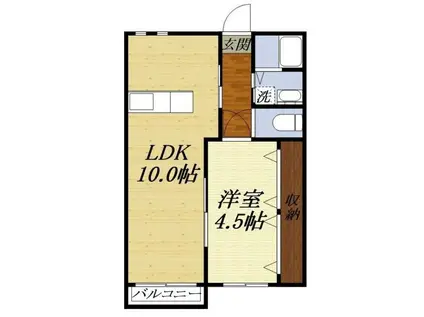 サンビレッジI(1LDK/1階)の間取り写真