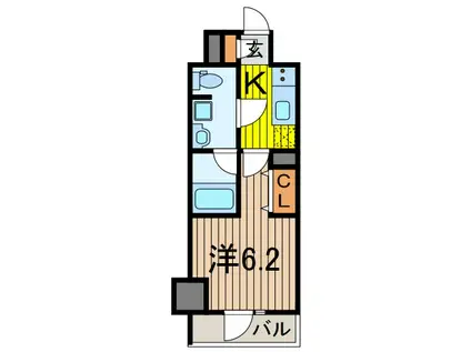 レアライズ西川口(1K/6階)の間取り写真