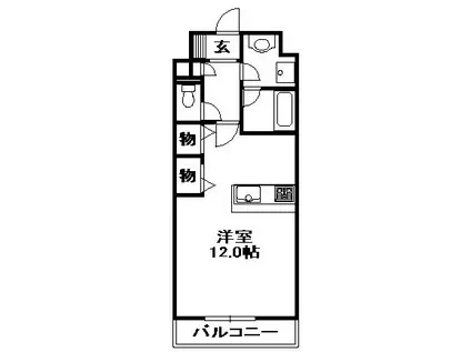 スプランドゥールヴィラ(ワンルーム/6階)の間取り写真