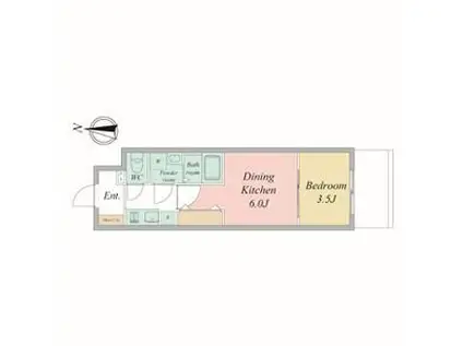 エスリードレジデンス大阪谷町ザ・マークス(2K/3階)の間取り写真