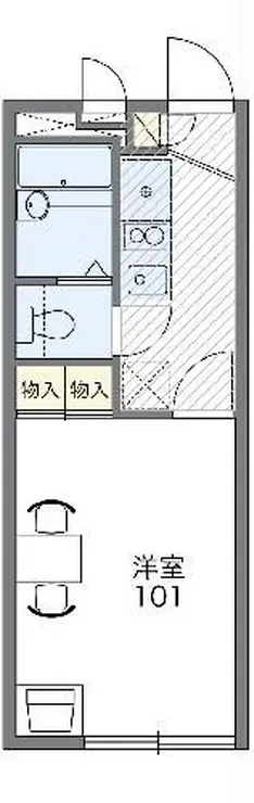 レオパレスシャンテ 1階階 間取り