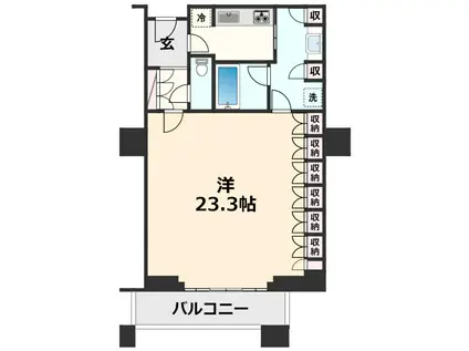 グランフロント大阪オーナーズタワー(1K/38階)の間取り写真