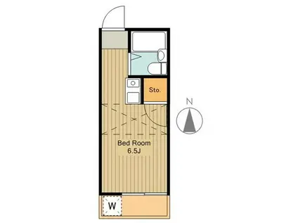 ラビアン栄町(ワンルーム/2階)の間取り写真