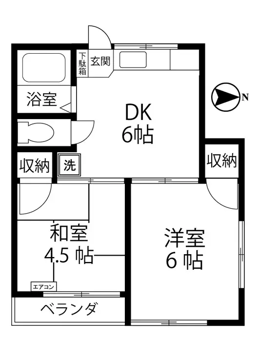 シャトウ冨士 1階階 間取り