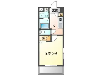 K SMART HISAI(1K/4階)の間取り写真