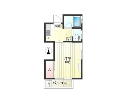 ハイツピクニック(1K/2階)の間取り写真