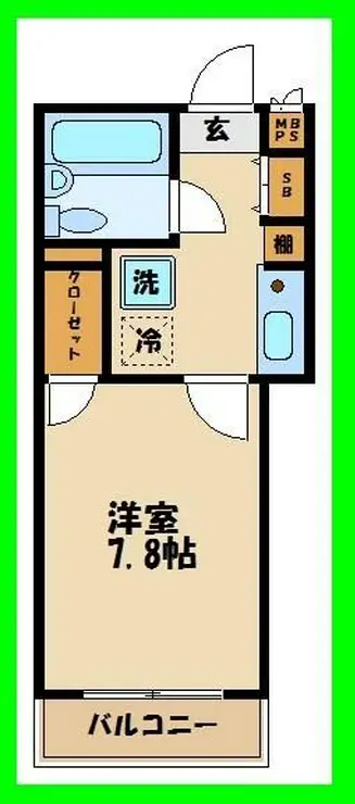 グリーンリーフ岩戸 1階階 間取り