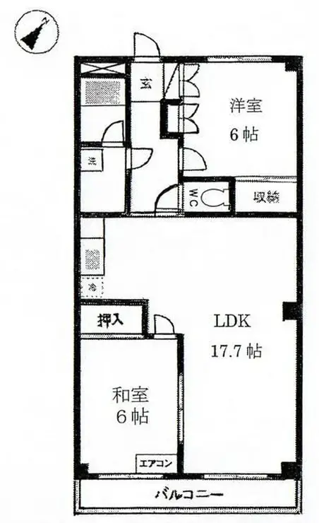 ビューパレー弐番館 3階階 間取り