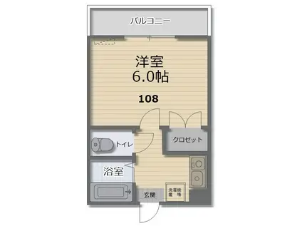 実籾コーポ(1K/1階)の間取り写真