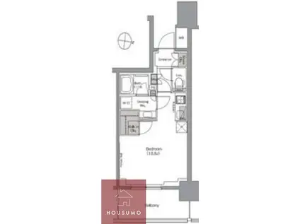 ザ・パークハビオ堂島(1K/4階)の間取り写真