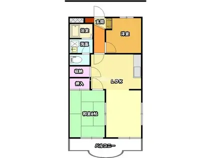 リバティ(2LDK/1階)の間取り写真