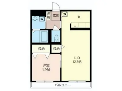 レジデンス薬園台(1LDK/3階)の間取り写真