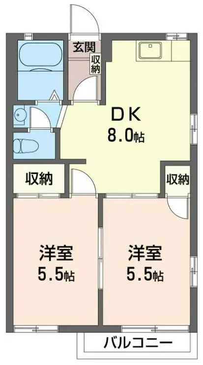 フォーブル前原 III 2階階 間取り