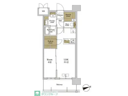 RJRプレシア川口(1LDK/4階)の間取り写真