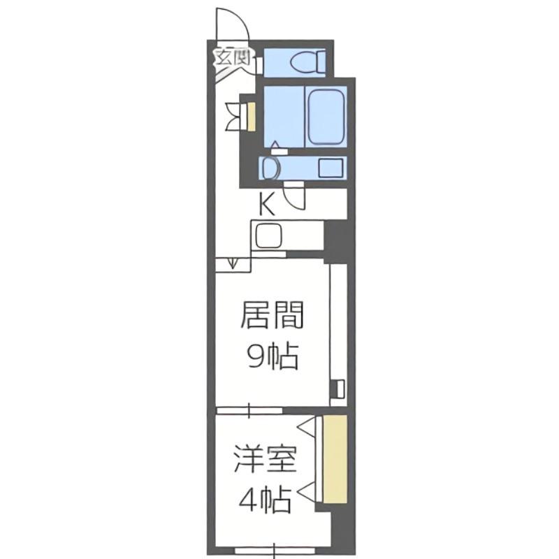 パークヒルズ中央12(1LDK/9階)の間取り写真
