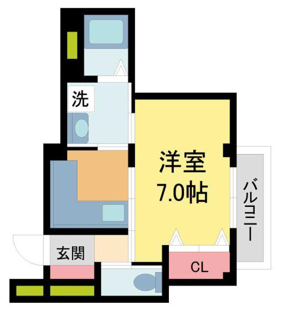中央日進ビル(1K/2階)の間取り写真