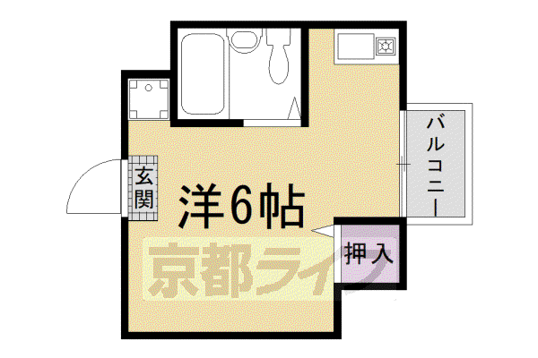 パンプキンハウス(ワンルーム/1階)の間取り写真