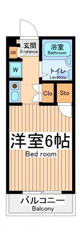 ラフォーレ(1K/1階)の間取り写真