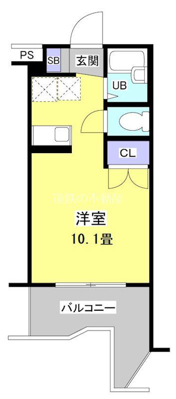 磐田グレイス第5マンション(ワンルーム/2階)の間取り写真