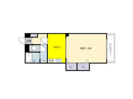 庄内ハウス(1LDK/7階)の間取り写真