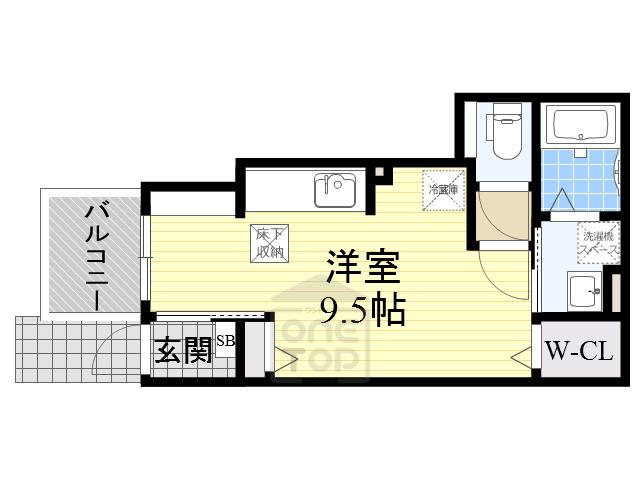 ドリーム セリシール(1K/1階)の間取り写真