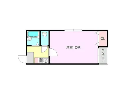 コートヴィエール新大阪(1K/3階)の間取り写真