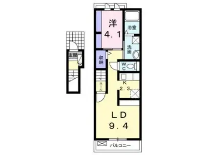 ルミエールIII(1LDK/2階)の間取り写真