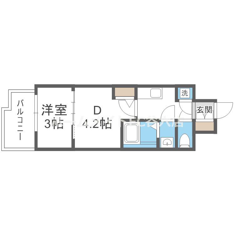 セレニテ東梅田アリエ(2K/10階)の間取り写真