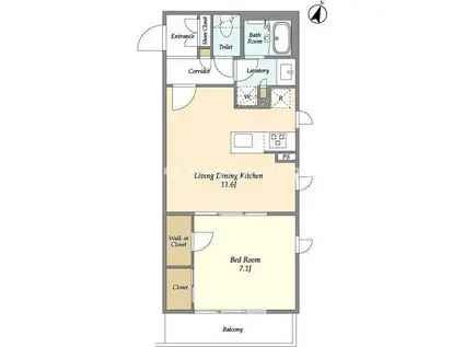 ZX MINAMI-OTSUKA II(1LDK/1階)の間取り写真