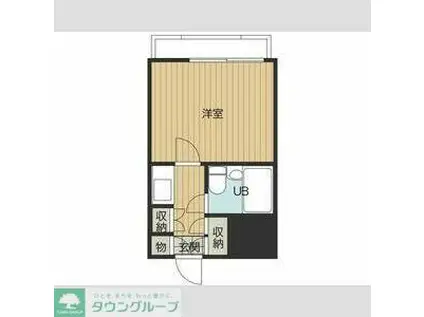 JUN平山城(1K/3階)の間取り写真