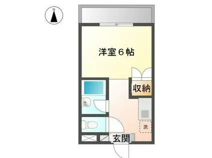 アーベイン三木パートI(ワンルーム/2階)の間取り写真