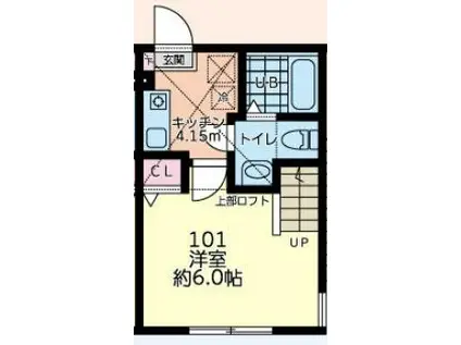 アリエッティ(1K/1階)の間取り写真