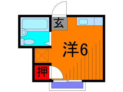 シャンツェ亀有(ワンルーム/3階)の間取り写真