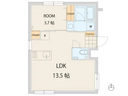 クアードロ中野223(1LDK/2階)の間取り写真