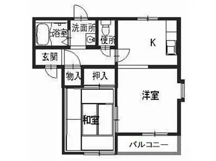 アド・ザックス下松(2DK/2階)の間取り写真