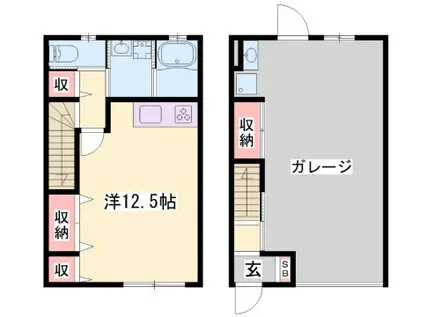 GARAXIA福崎(ワンルーム/1階)の間取り写真