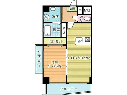 IL PALAZZO DEL SOLEイル・パラッツォ・デル・ソーレ(1LDK/4階)の間取り写真