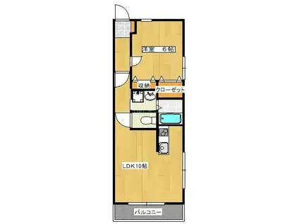 ベストナインイースト(1LDK/3階)の間取り写真