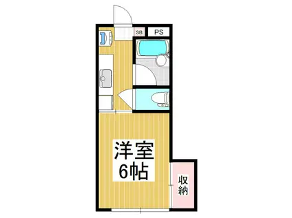 ヴィラ・ベルデ(1K/1階)の間取り写真