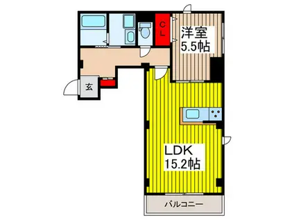 グランソレイユ(1LDK/3階)の間取り写真