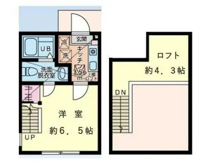 シティハイツ成瀬(1K/1階)の間取り写真