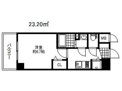 プレサンスコウベシフォン(1K/9階)の間取り写真