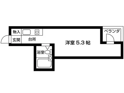 町屋ニュートーキョービル(ワンルーム/6階)の間取り写真