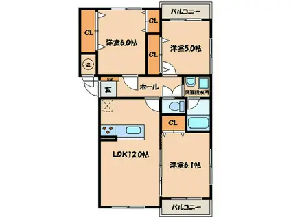 キャロットG(3LDK/2階)の間取り写真