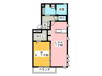 BLEDISLOE(1LDK/1階)の間取り写真