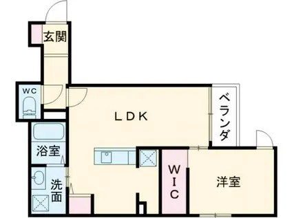 MACHIMOKU KUZUHA(1LDK/1階)の間取り写真