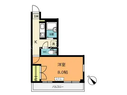 メゾン大島(1K/3階)の間取り写真