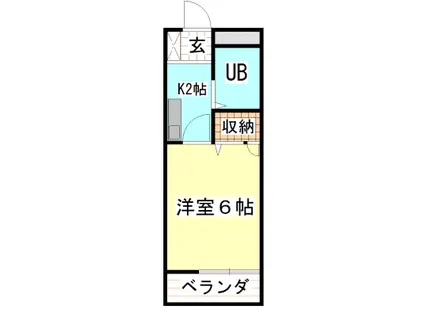 ガーデンシティーA(1K/3階)の間取り写真