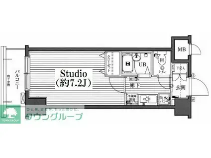 ガラ・ステージ国分寺(1K/6階)の間取り写真
